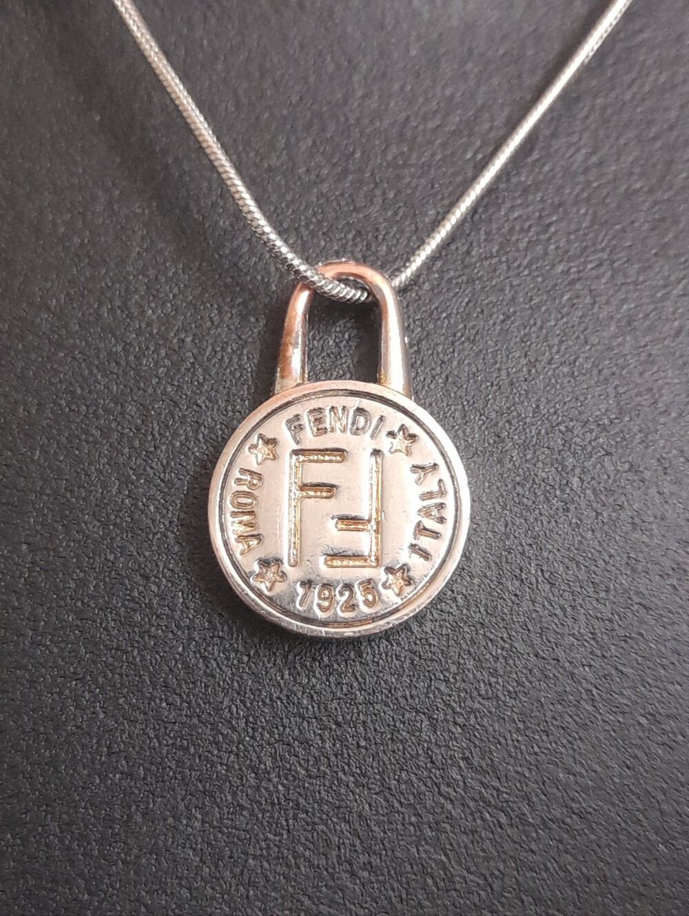 Fendi Pendant Necklace - Silver Tone